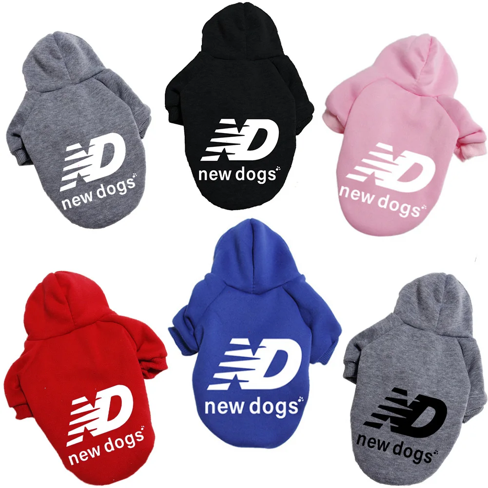 

Small and Medium-sized Dogs Winter New Warm Cool Handsome Printing Letter Hoodie Sweater T-shirt Jacket Puppy Dog Clothes