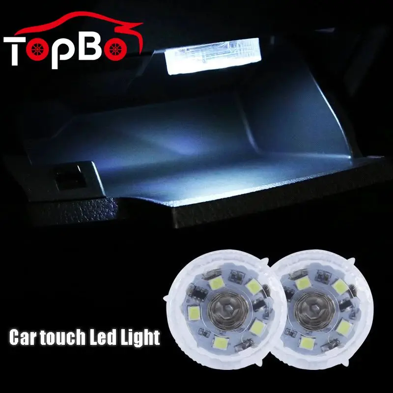 

1Pcs Portable Car Mini Led Lights Touch Switch Car Ambient Lamp Interior Night Light Wireless White/blue/purple Lamps