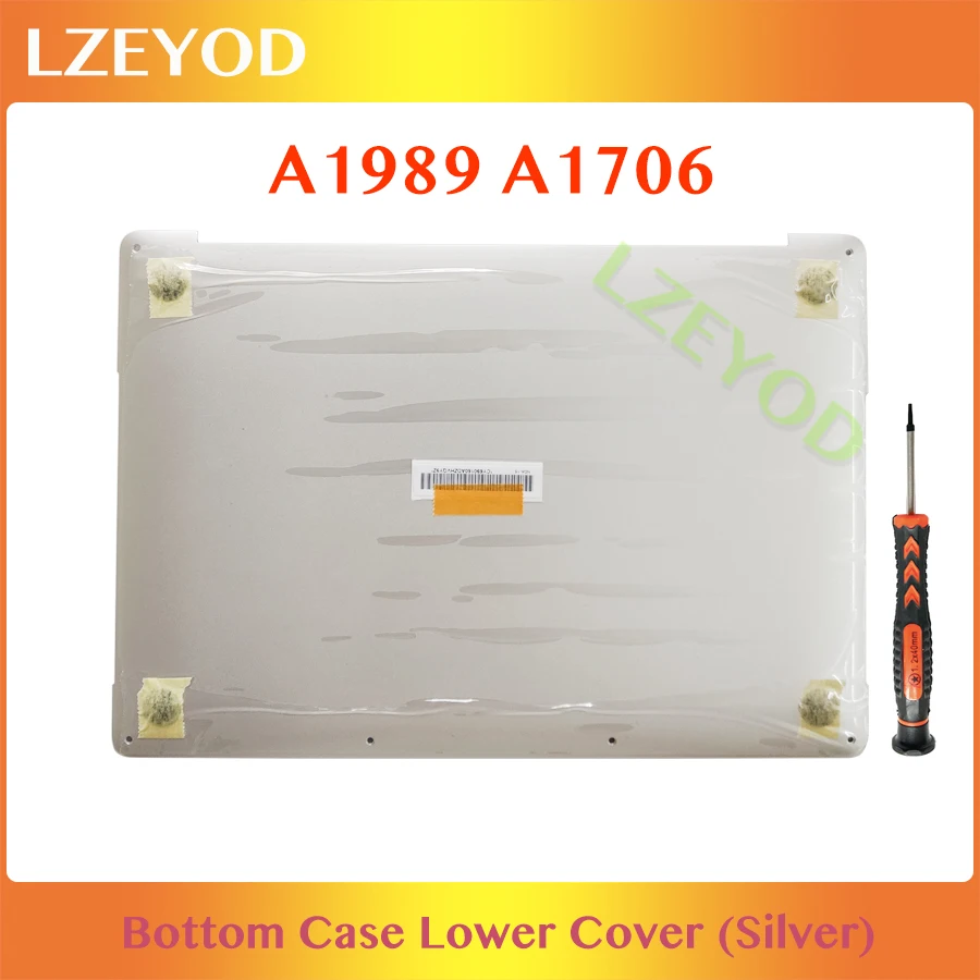 

New A1989 Laptop Case For Apple Macbook Pro Retina 13" A1989 Bottom Case Lower Cover Mid 2018 Silver Color