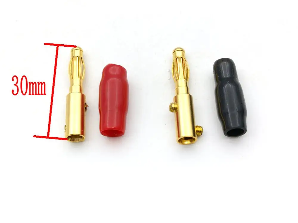 4 шт. медь мм разъем типа &quotбанан&quot позолоченный разъем|plug 4mm|plug goldplug banana |