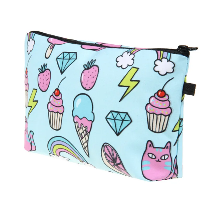 3D печать косметички с разноцветным узором милые мешочки для косметики