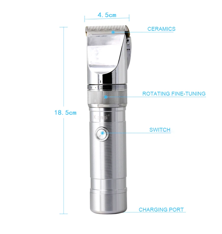 Kemei Профессиональный низкий шумоподавитель для мужчин и детей Kemei перезаряжаемый триммер Бритва Парикмахерская Машинка KM-9801