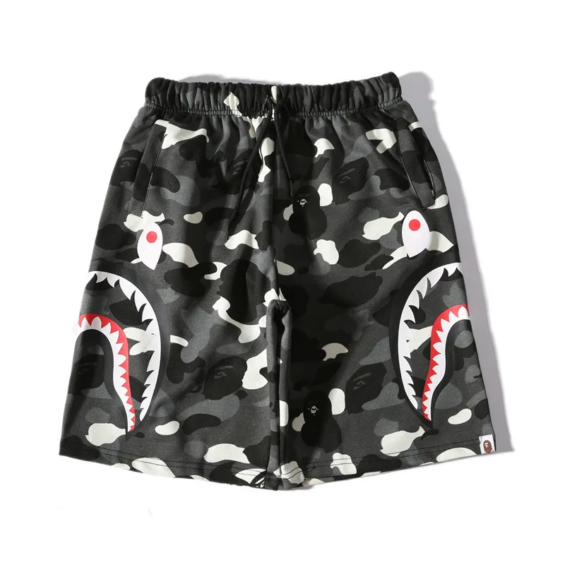 

Summer Short Pants Men Japanese Fashionable Shark Luminous Spot Casual Shorts Youth Student Sports Shorts Sweat Pants