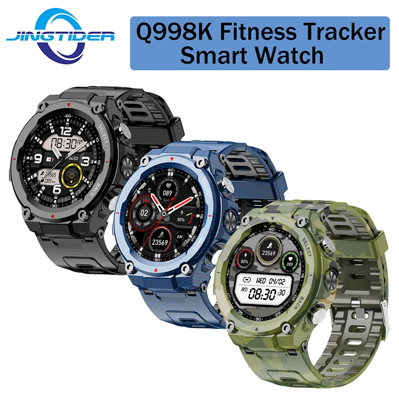 

Outdoor Fitness Tracker Smart Watch Q998K Heart Rate Blood Pressure Sport Smartwatch For Men Women Swimming Deep Waterproof IP68