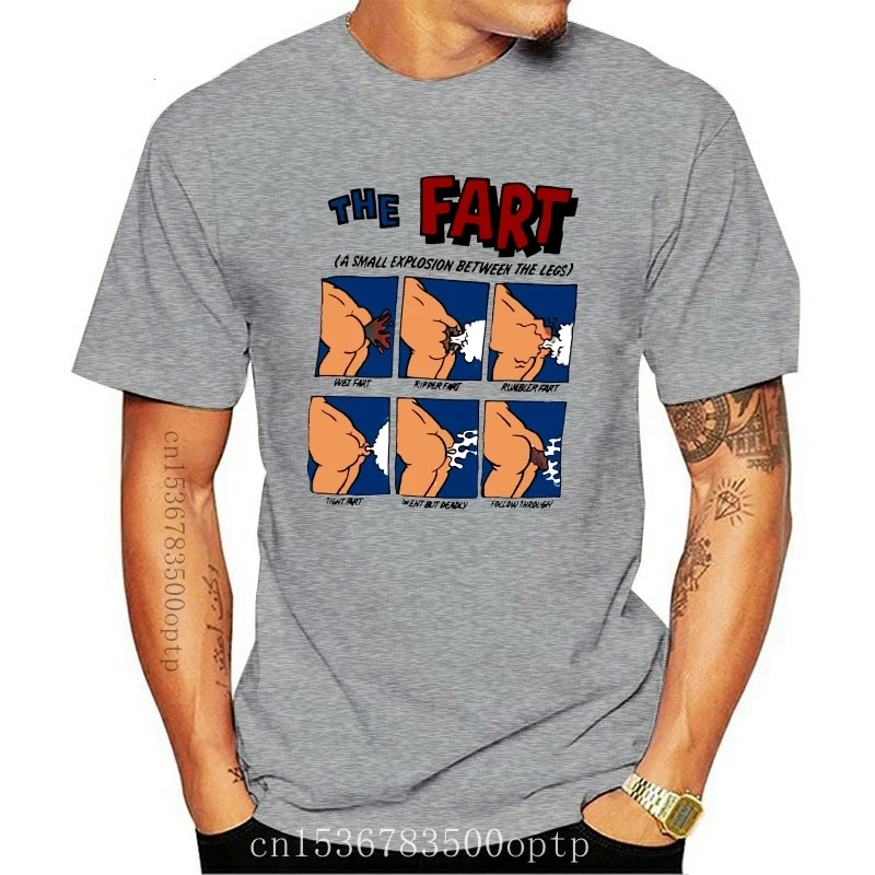 

Новинка 2021, Винтажная Футболка The Fart, рубашка в стиле шутки 80-х 90-х, мультяшная футболка с юмором, Мужская футболка маленького и среднего разм...