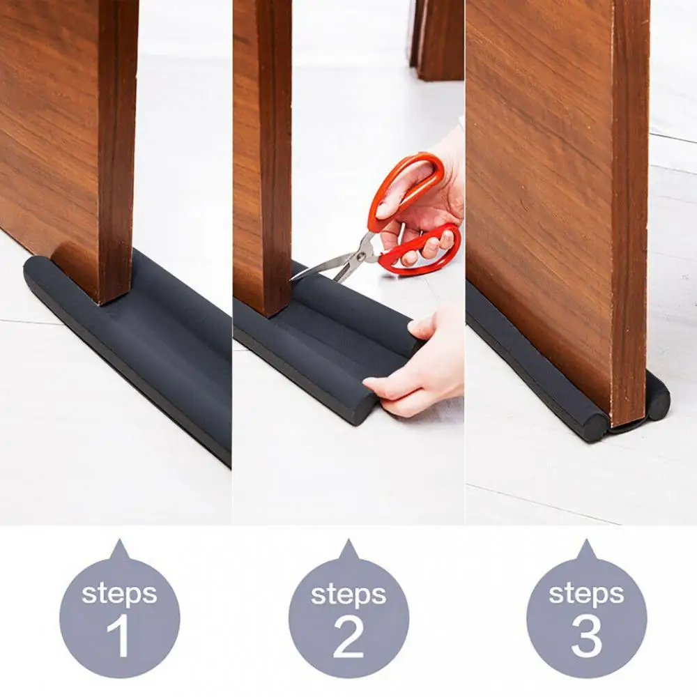 

3Pcs Twin Door Draft Under Door Draft Stoppers Energy Saving Protector Door