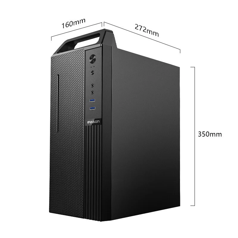 

IPASON M Mini PC For Designer Office/Commercial Desktop Computer 10th Generation i7-10700F 16G RAM 512GSSD+2TB RX550 4G GPU