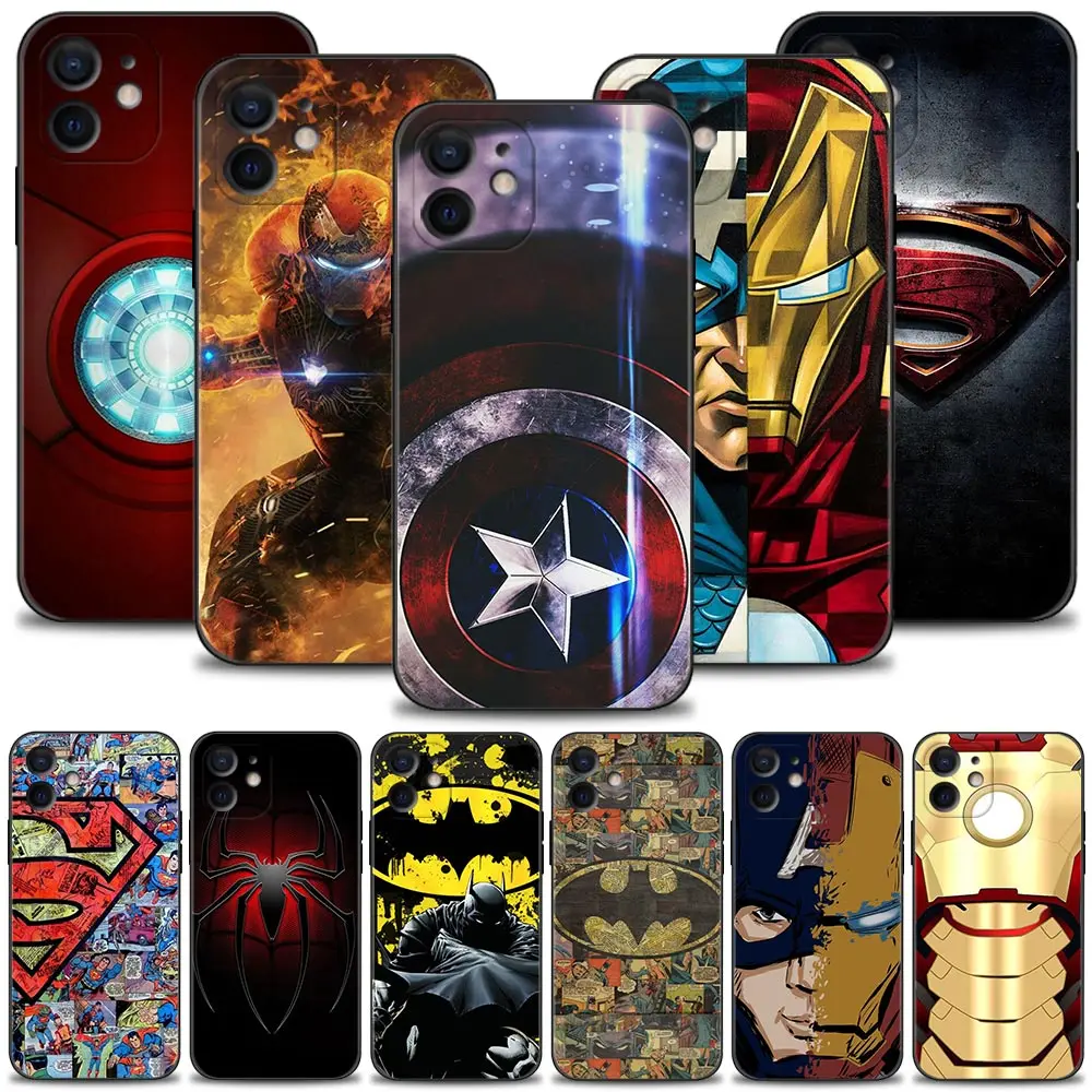 

Marvel Batman Fundas For iPhone 13 12 11 Pro Max Soft Silicone For iphone 11 12 Pro 13 Mini Shockproof Coque