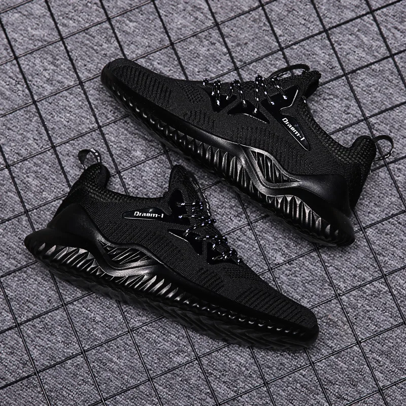Мужские кроссовки для бега дышащие сетчатые на шнуровке улицы фитнеса спорта