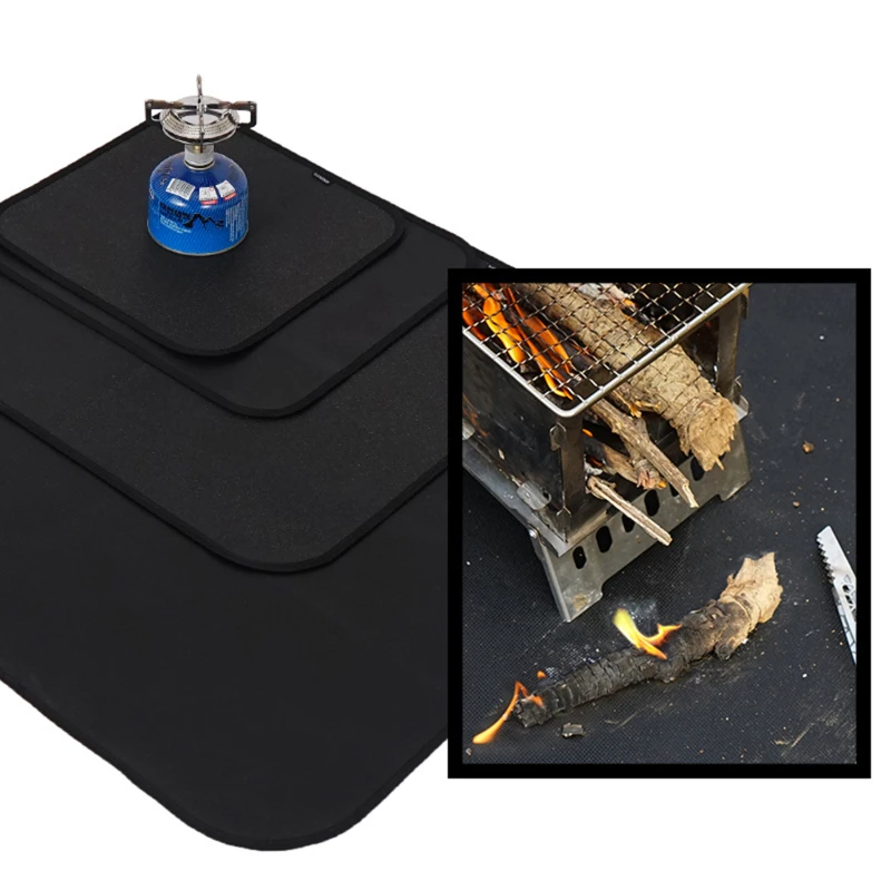 

Огнестойкий защитный коврик для барбекю, уличная ткань для кемпинга, защитный коврик для пола, изоляционная Подушка, силиконовая огнестойк...