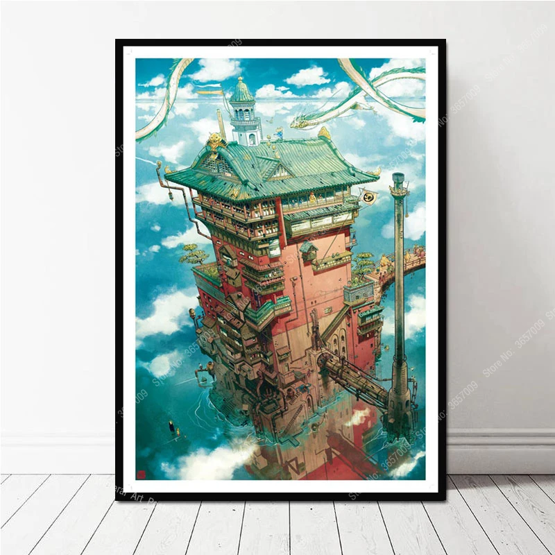 Картина на стену из японского холста MT081 Spirited Away Yubaba Studio ghiсот и хирошиджа |