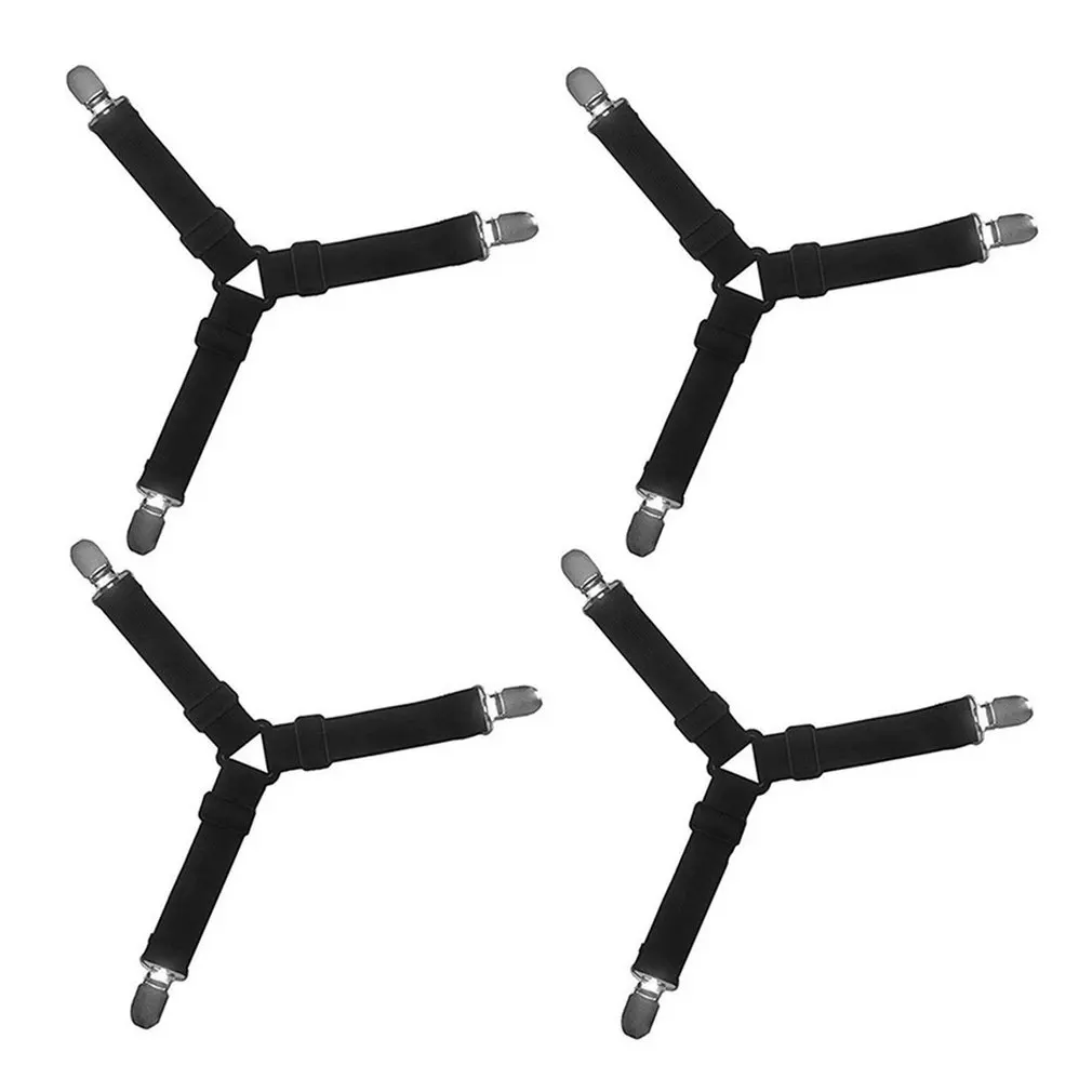 4pcs Elastic Bed Sheet Grippers Clip Mattress Cover Blankets Holder Fasteners Slip-Resistant Belt Clips Home Textiles Gadgets | Дом и сад