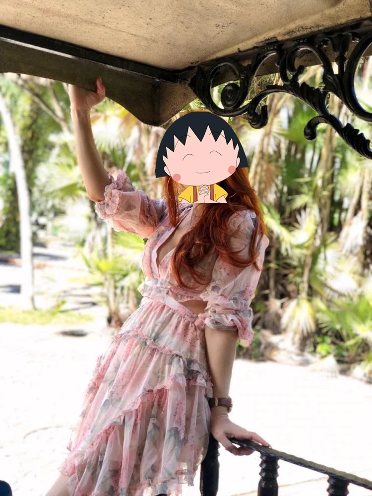 Женские летние пляжные платья элегантные вечерние с розовым цветочным принтом