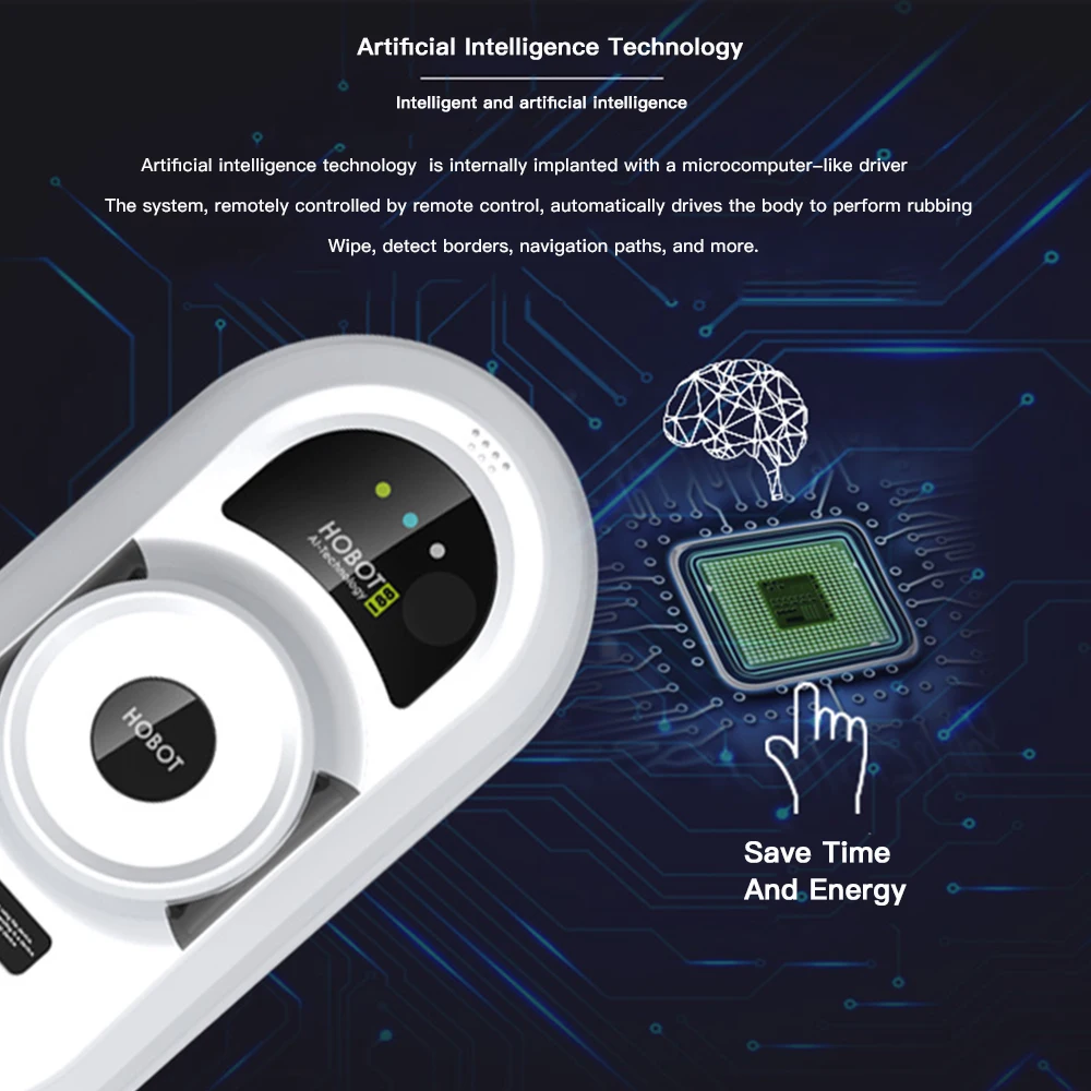 

Hobot 188 Window Cleaning Robot Window Vacuum Cleaner Mirror Glass Door Cleaning Robot Window Washing Vacuum Cleaner