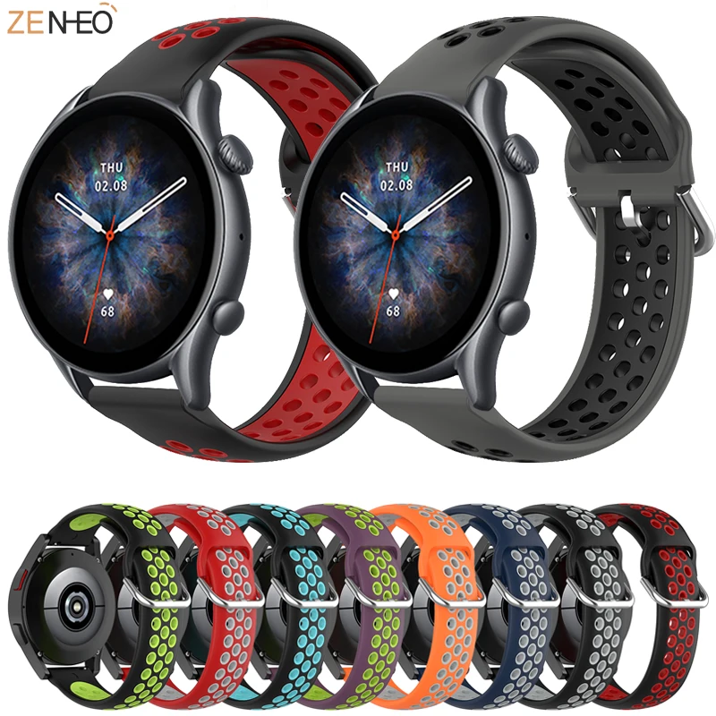 

22mm watch Strap band For Huami Amazfit GTR3 GTR 3 Pro GTR 2 2e Smart Watch Silicone Strap Replacement Sport Bracelet Accessorie