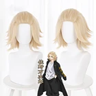 Парик для косплея Sano Manjiro из аниме Токио, жаропрочный, светлый, Короткий волос, для Хэллоуина