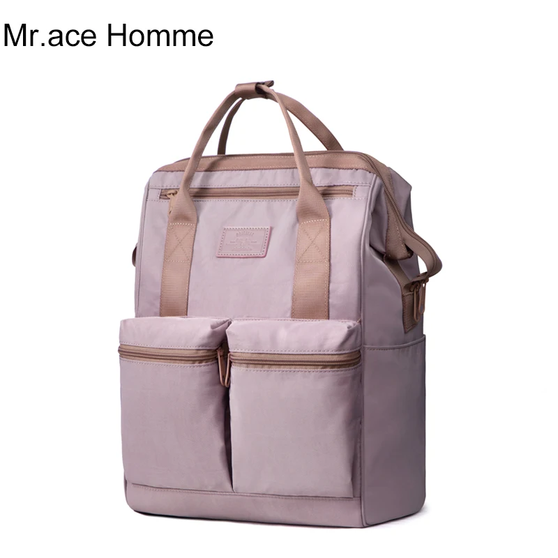 

Mah Laptop Backpack Women Rose Fashion School Backpack With Handle Girl Waterproof Travel Bag Multifunction College Bagback
