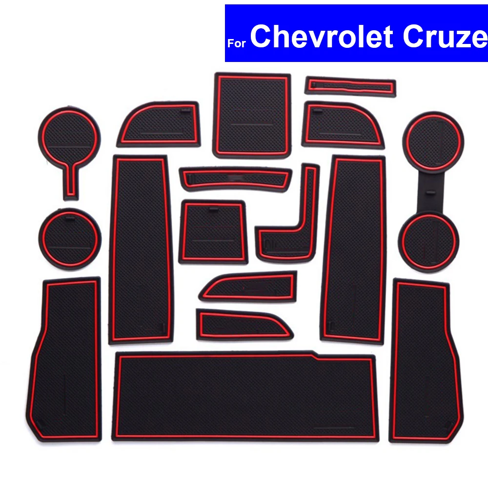 17 шт. Нескользящие Коврики для дверных ворот автомобиля коврики Chevrolet Cruze 2017