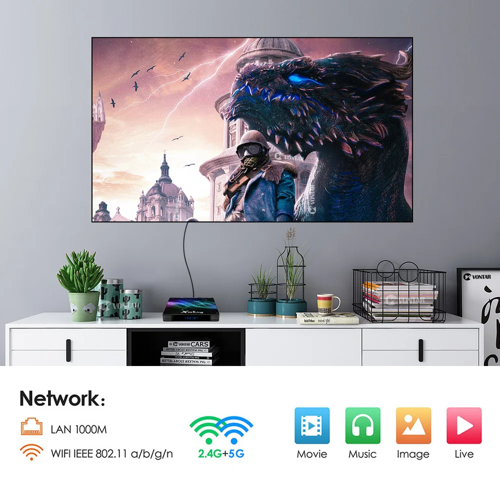4 ГБ ОЗУ 128 Гб ПЗУ Amlogic S922X ТВ приставка Android 9,0 двойной Wifi BT5.0 1000M 4K 60fps USB3.0 Google Play Store Youtube медиаплеер