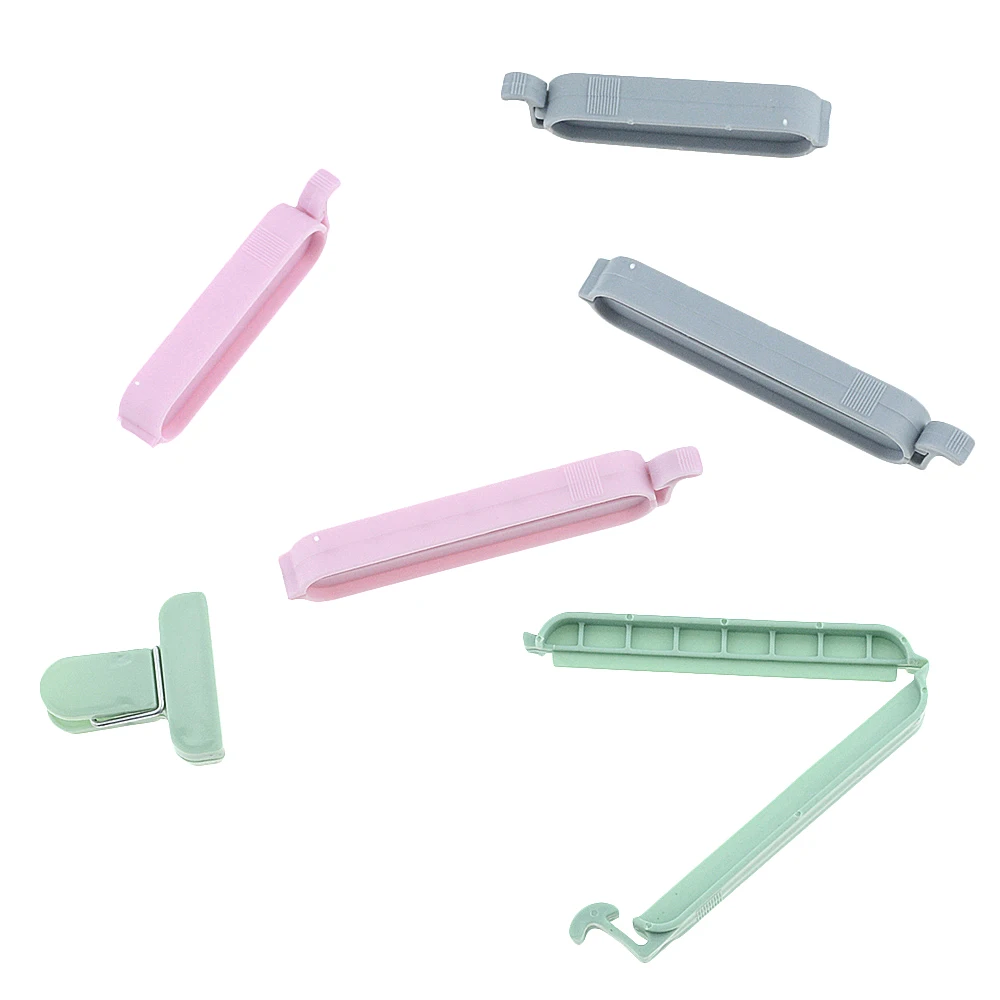 

Tool accessories Mini Vacuum Sealing Clamp Food Clip 12/set Plastic Bag Sealer Snack Fresh Food Storage Bag Clips Kitchen