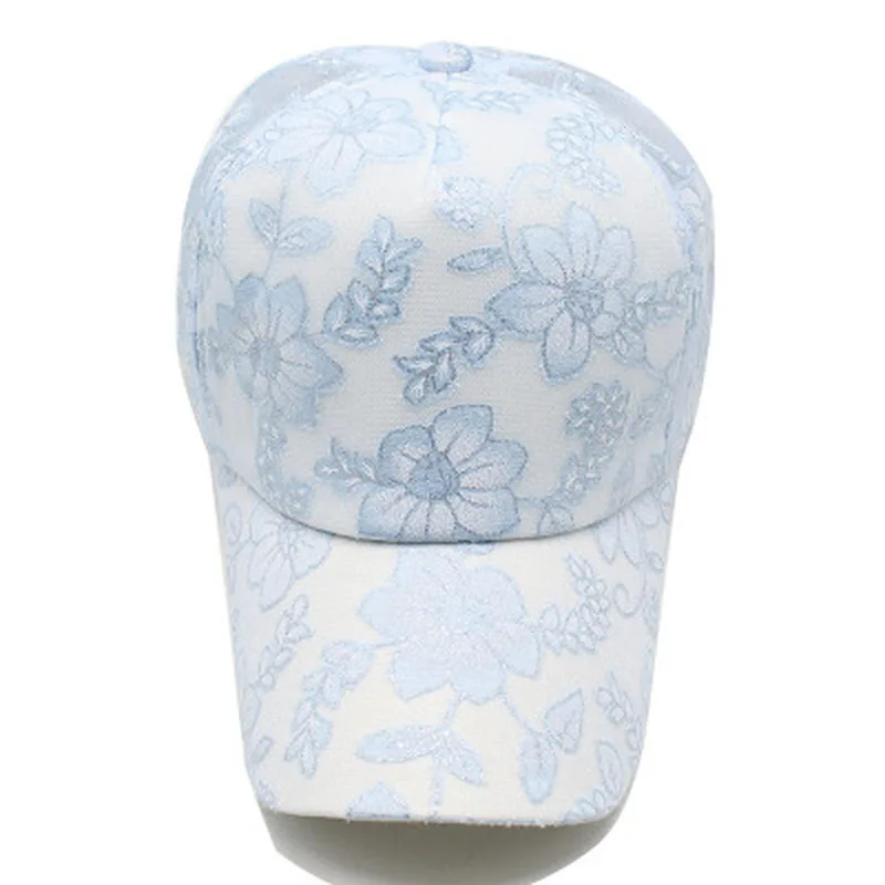Hot Women's Baseball Cap Painting Embroidery Flower Girls Snapback Hats Woman Female Cap Mesh Summer Sun Hat