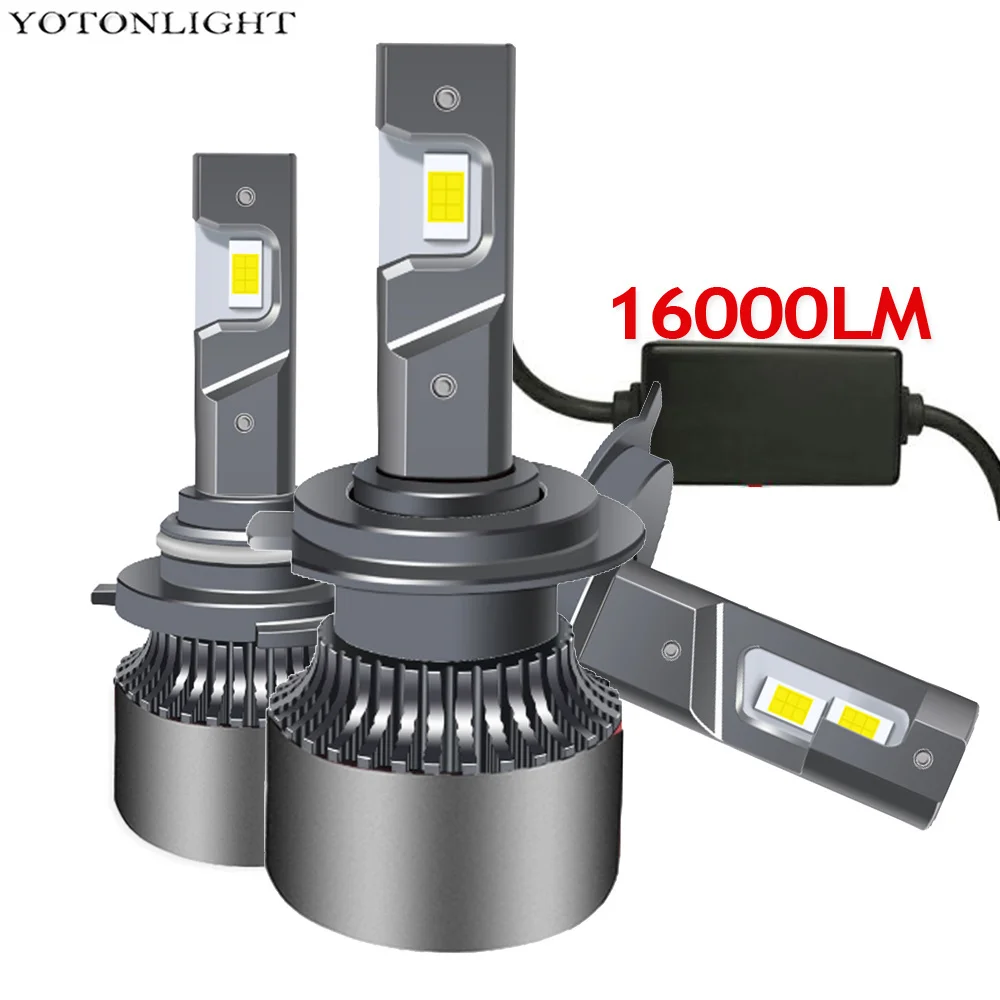 

2 Pcs Led H11 H4 Led Headlight Kit Led H7 9006 H1 H3 Bulb 9005 hb3 hb4 55W 16000lm H8 H9 d2s 9012 Hir2 6000k 12V