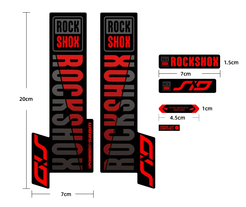 2020 СИД ROCK SHOX вилки МТБ Стикеры для горного велосипеда руль Rockshox велосипедная