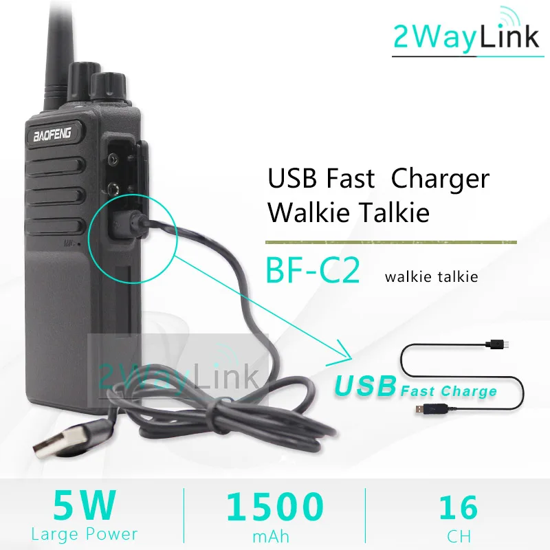 Рация Baofeng BF V9 C2 с быстрой зарядкой по USB рация 5 Вт 1500 мАч УВЧ 400 470 МГц двусторонняя