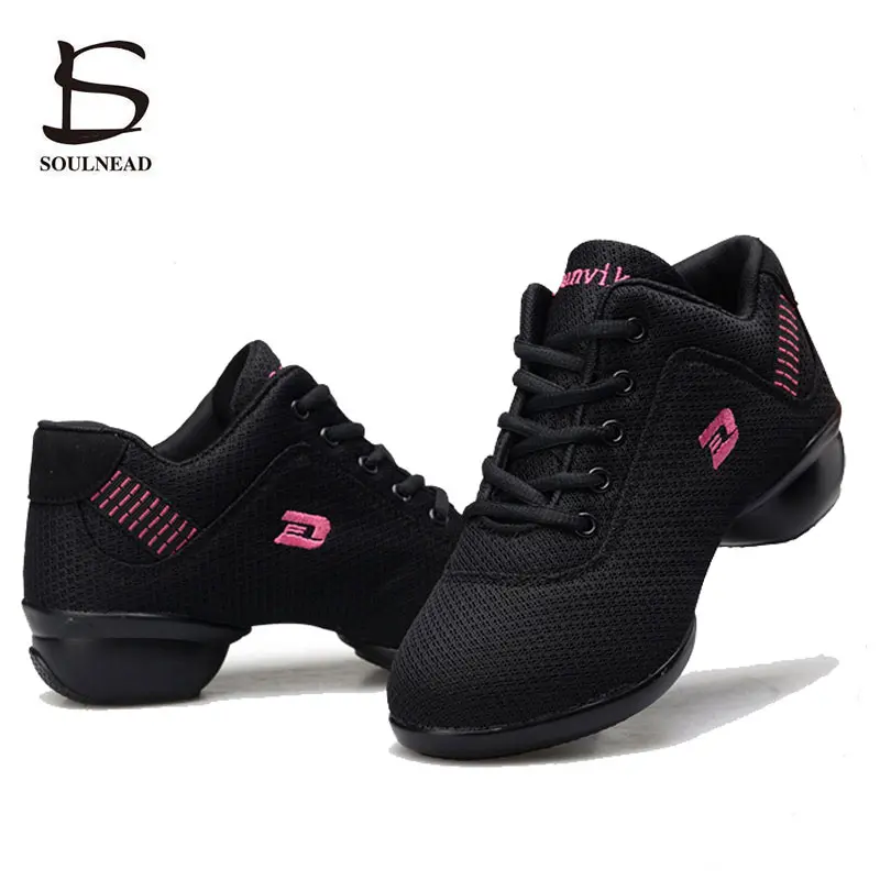 Mesh dance Shoes Woman Modern Jazz Dance Shoes Girl's Sports Soft Outsole Feature Female Hip Hop Waltz Female Fitness Sneakers