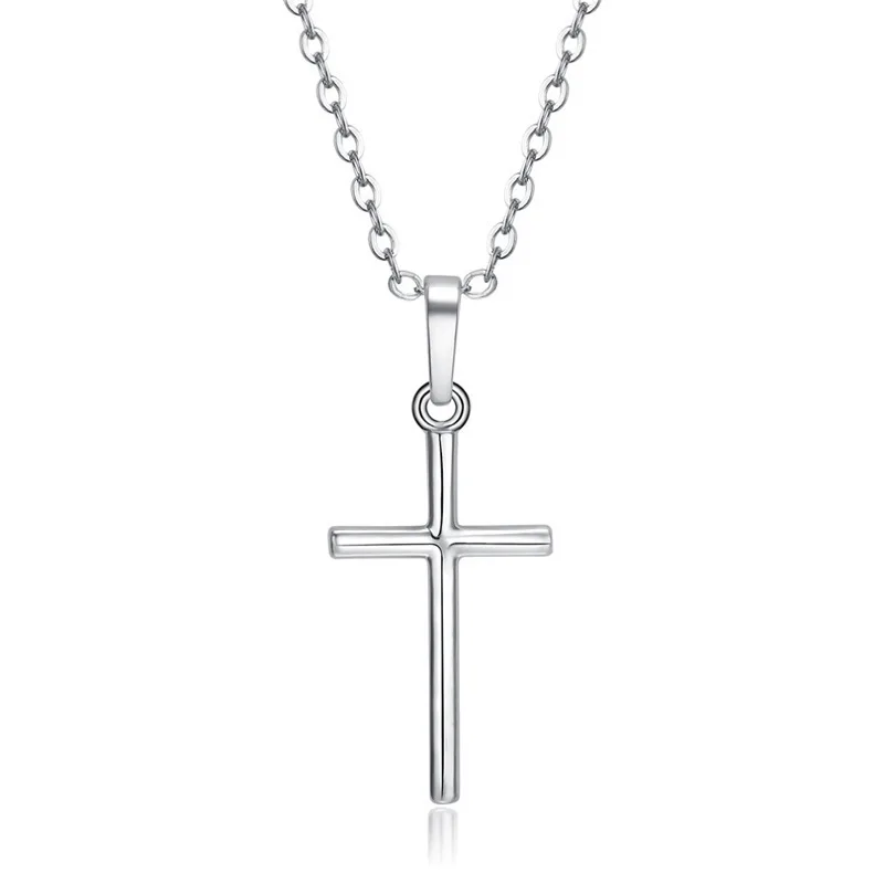 

Simple Fashion Cross Chain Necklace For Women Men Luxury Ladies Gold Jewelry Pendant Necklaces Crucifix Christian Ornament Gifts