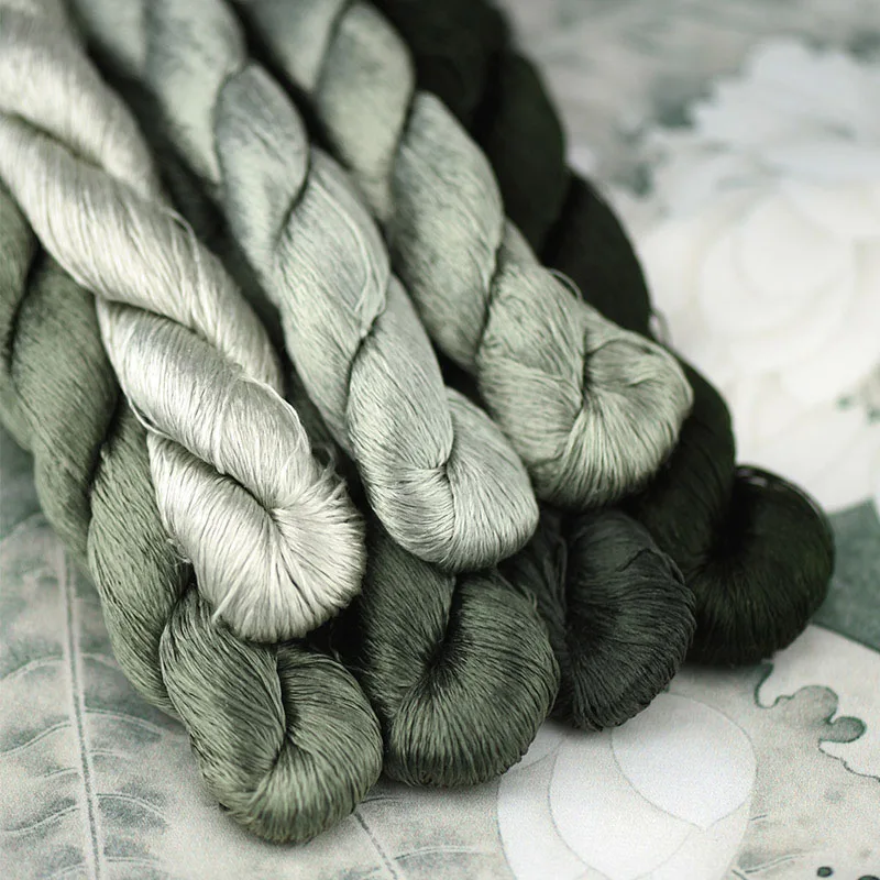 1 шт./400 м шелковая нить для вышивки 100% Шелковая ручная вышивка крестиком увядший