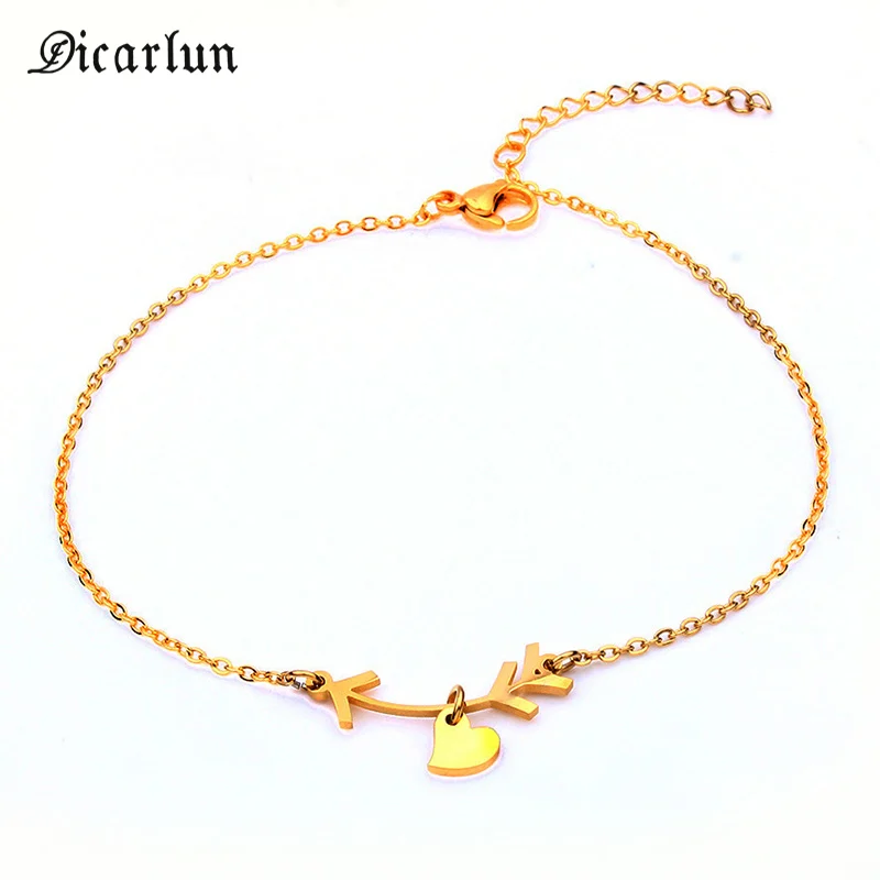 DICARLUN Стрела Купидона Сердце браслет для женщин из нержавеющей стали Cupido