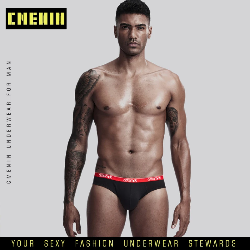 Мужские трусы джоки C темно синие хлопковые брифы с застежкой сексуальное нижнее