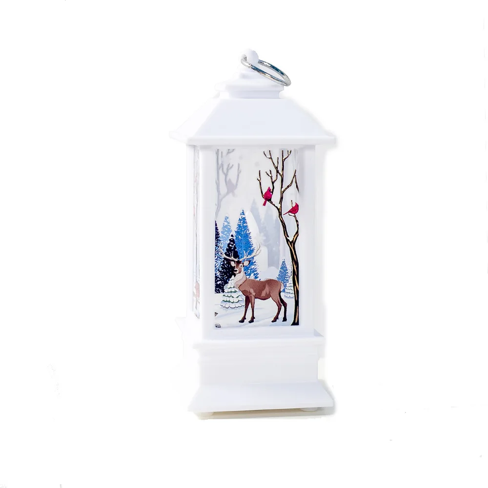 S white elk Рождественские украшения для дома с изображением Санта-Клауса, светодиодный светильник на электрическом аккумуляторе, свечи, декор для рождественской елки, Kerst Decoratie - Цвет: S white elk