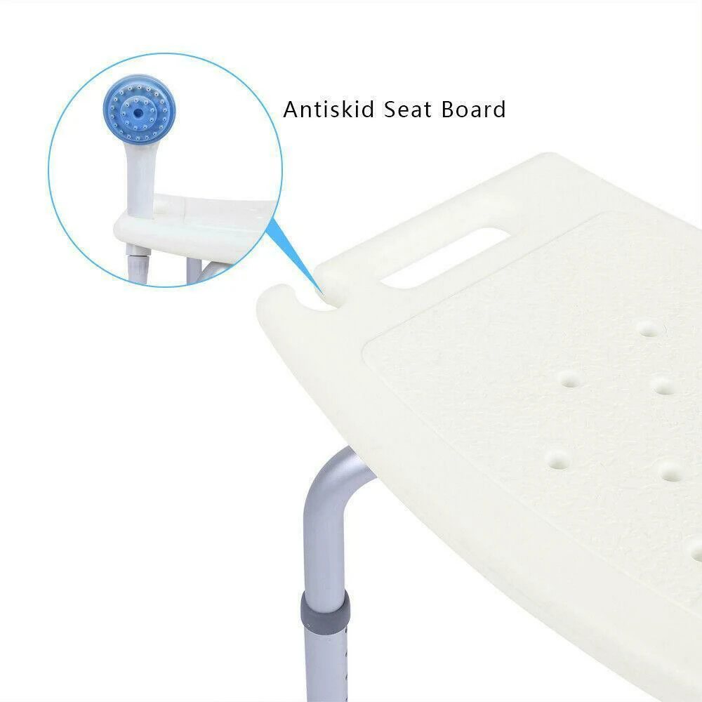 

Non Slip Bath Chair Bench Aid Bathroom Shower Chair Height Adjustable Non Slip Toilet Seat for Disabled Elderly Stool Furniture