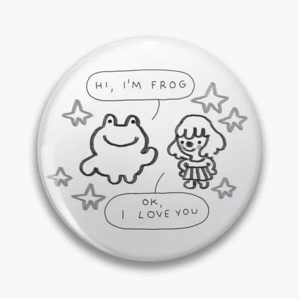 HI IM FROG мягкая эмалированная булавка значок на лацкан женский модный