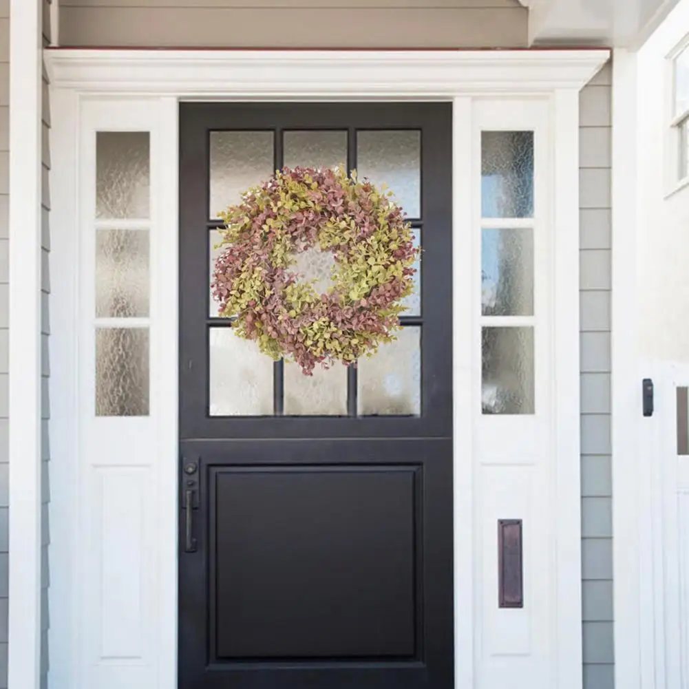 

Wreath Eco-friendly Vivid Faux Silk Flores Artificiales Flower Artificial Yellow Leaves Wreath Decor for Home