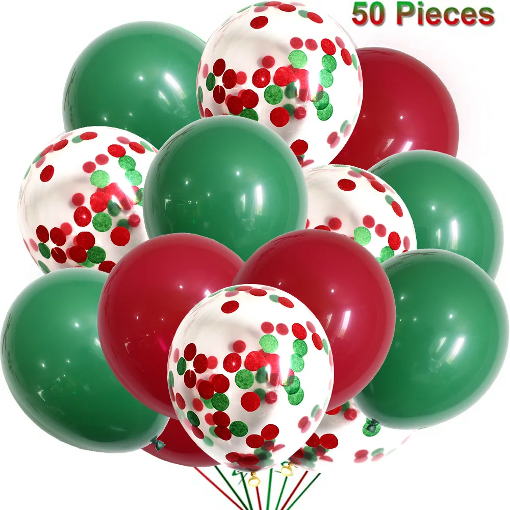 

50pcs Mardi Gras Balloons Latex Balloons Confetti Balloons Colorful Party Balloons for Christmas Halloween Valentine's Day