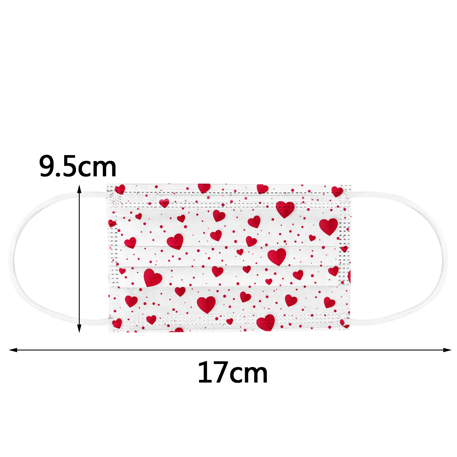 

Valentine's Day Print Mouth Mask For Kids Disposable Mask 3 Ply Non-woven Adult Face Soft Mouth Mask Earloop Mondkapjes d5