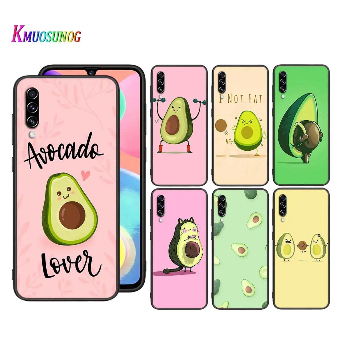 

Silicone Cover Cute Avocado Fruits for Samsung Galaxy A90 A80 A70S A70 A60 A50S A40 A30 A20E A20S A10S A10 Black Phone Case
