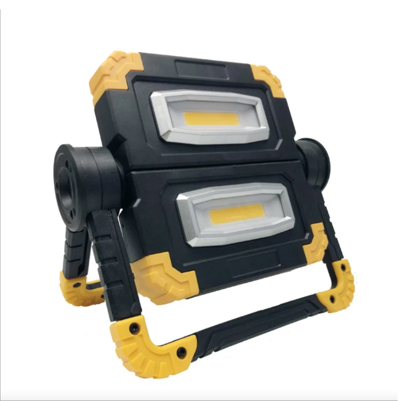 

Usb Charging Workshop Lamp Folding Rotation Outdoor Hand with Double-Head Cob 10W Floodlight