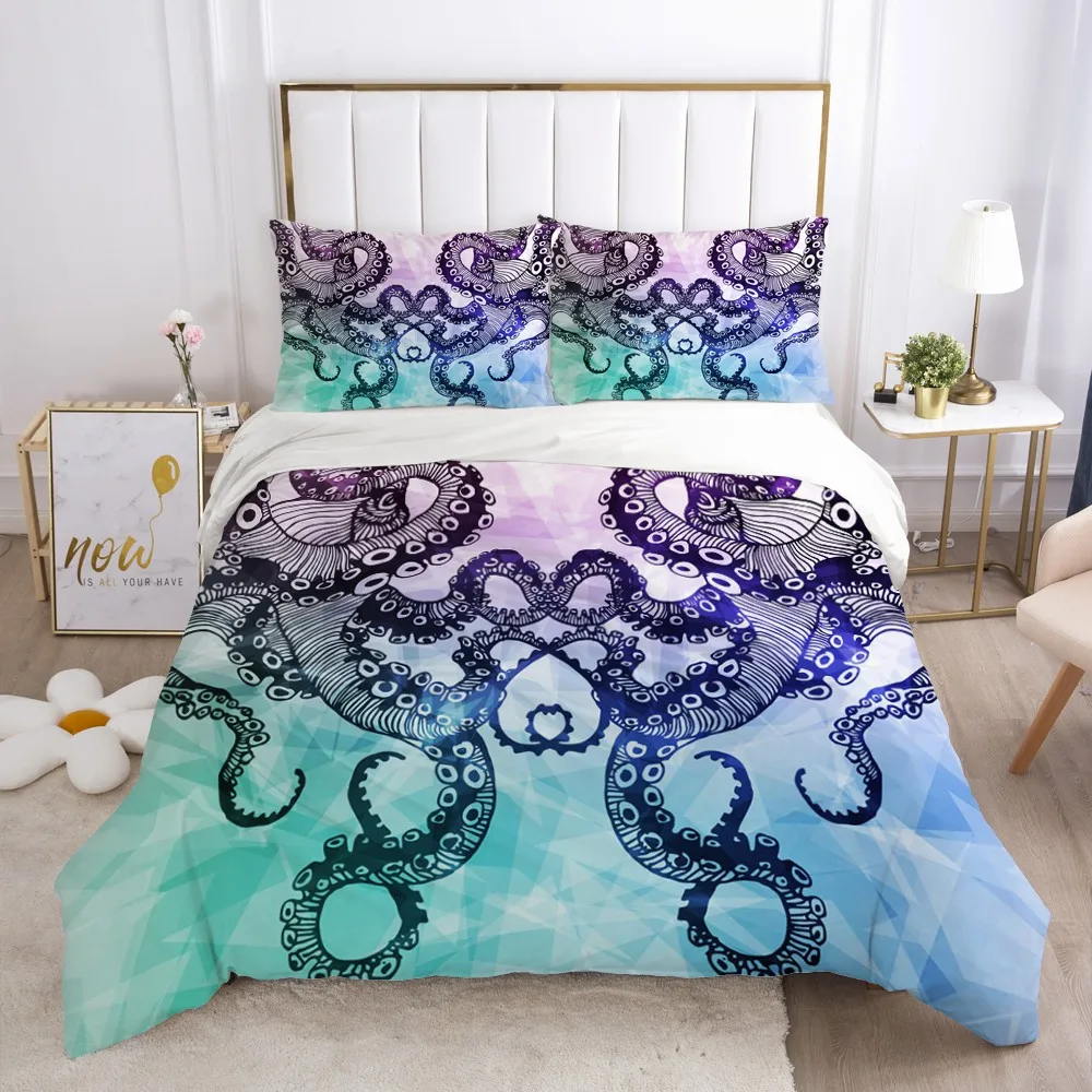 3D Bedding Sets Duvet/Quilt Cover Set Comforter Bed Linen Pillowcase King Queen Single Size Devifish Abstact Design Home Texitle | Дом и сад