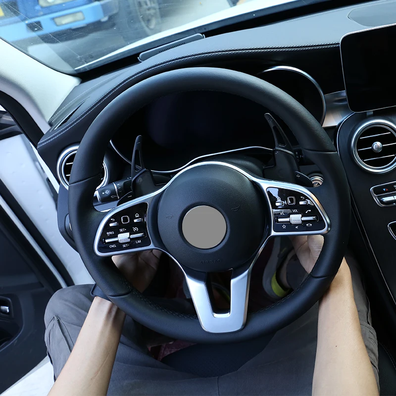 2 шт. алюминиевый сплав для Mercedes Benz C GLC E класс W205 W213 X253 2015 2020 рулевое колесо сдвиг
