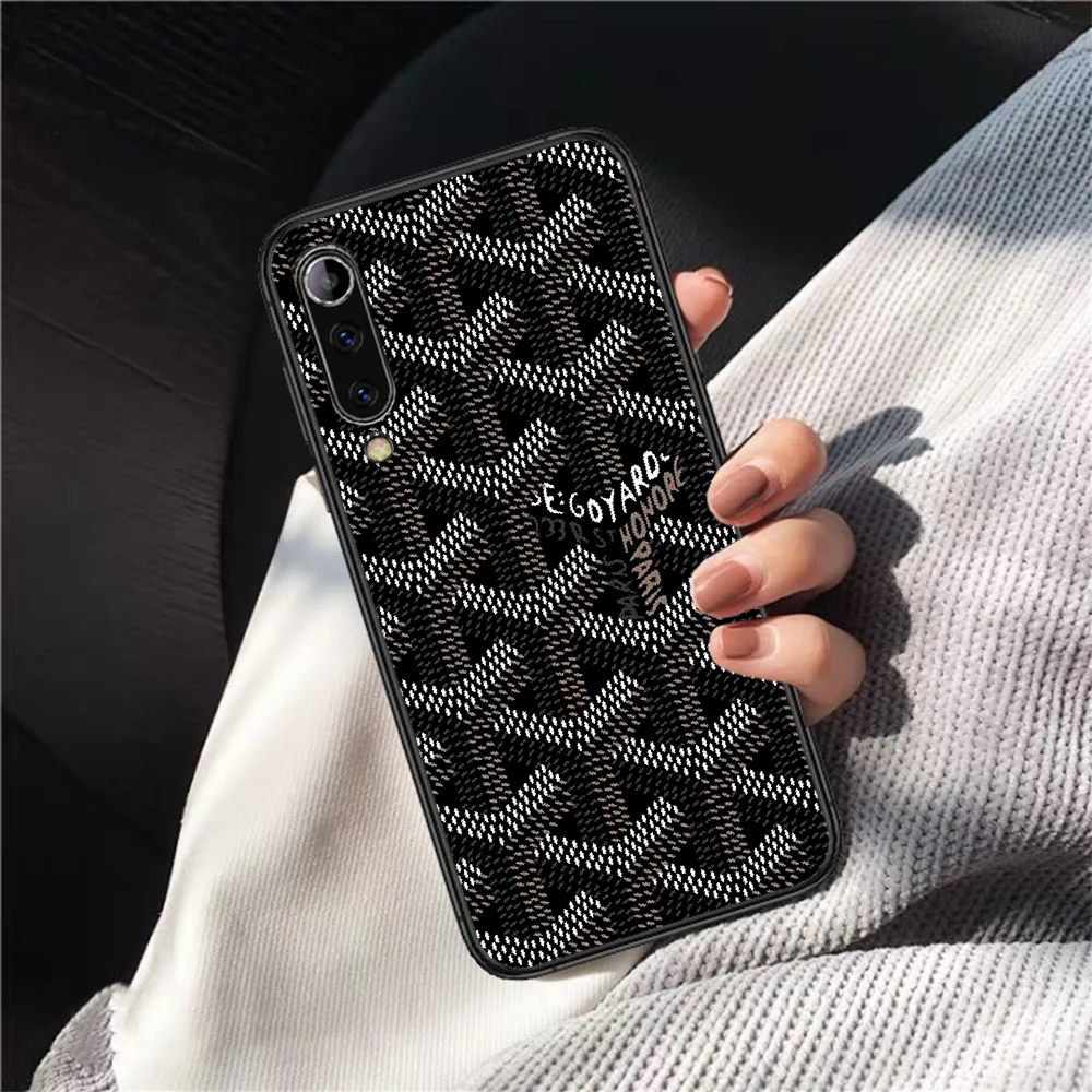 

French Brand Colourful Goyard Design Phone Case For XIAOMI MI Note 8 9 T 10 Pro Lite SE A2 A3 POCO X M MAX 2 3 black Back Tpu