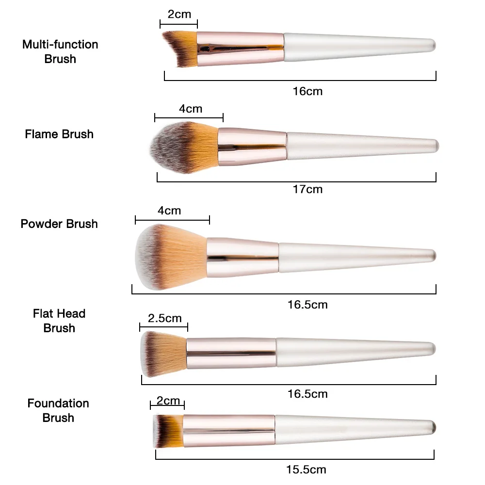 1 шт. роскошные кисти для макияжа цвета шампанского нанесения пудры румян теней