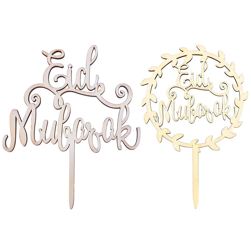 

Ramadan Decorations Eid Mubarak Cake Topper Moon Shape Glitter Gold Silver Cupcake Topper Islamic Muslim Baking Dessert Decor