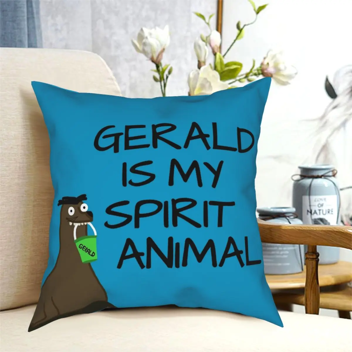 

Квадратный Чехол-Подушка Gerald Is My Spirit с животными, полиэстеровый декоративный Чехол-Подушка на молнии с узором для кровати, чехол для подушки...