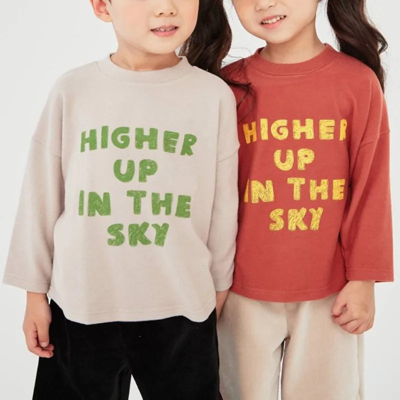 

Детский пуловер в японском и корейском стиле, Детская толстовка, Весенняя Однотонная футболка для девочек с длинным рукавом, осенние свобод...