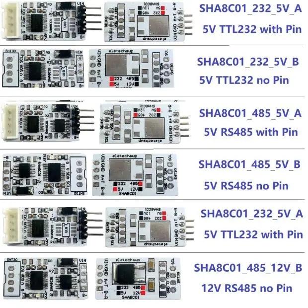 SHT30 датчик температуры и влажности RS485 шина Modbus Rtu модуль SHA8C01 |