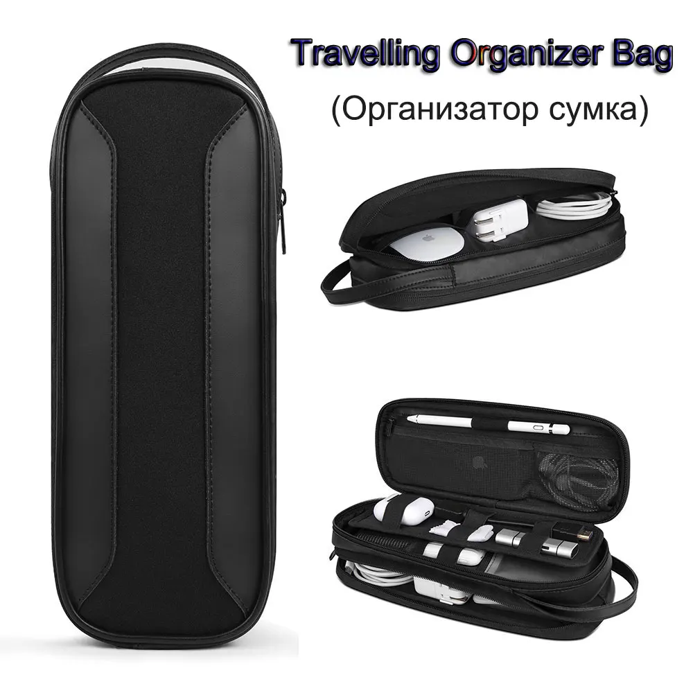 

WIWU Electronic Organizer Bag Power Bank Pouch 2 layers Large Capacity Storage Bag USB Cable Charger Case Traveling Storage Bags